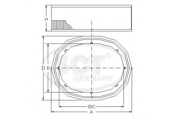 SCT Germany SB 092 Воздушный фильтр для CITROËN XSARA (CитроËн Ксара) SCT Germany SB 092 Воздушный фильтр для CITROËN XSARA (CитроËн Ксара)