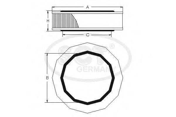 SCT Germany SB 210 Воздушный фильтр для AUDI 80 (Ауди 80) SCT Germany SB 210 Воздушный фильтр для AUDI 80 (Ауди 80)