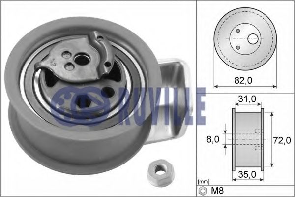 RUVILLE 55494 Натяжной ролик, ремень ГРМ для VOLKSWAGEN (Фольксваген) RUVILLE 55494 Натяжной ролик, ремень ГРМ для VOLKSWAGEN (Фольксваген)