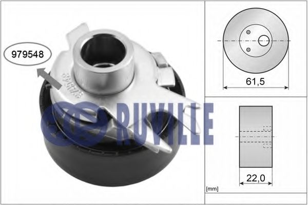 RUVILLE 55719 Натяжной ролик, ремень ГРМ для VOLKSWAGEN (Фольксваген) RUVILLE 55719 Натяжной ролик, ремень ГРМ для VOLKSWAGEN (Фольксваген)