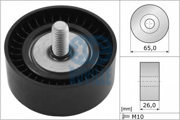 RUVILLE 56315 Паразитный ведущий ролик, поликлиновой ремень для AUDI TT (Ауди Тт) RUVILLE 56315 Паразитный ведущий ролик, поликлиновой ремень для AUDI TT (Ауди Тт)