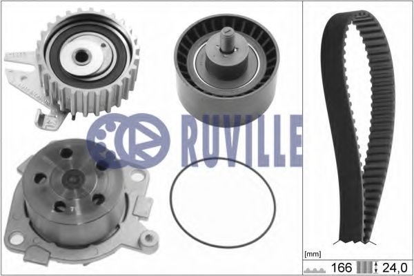 RUVILLE 55850711 Комплект ремня ГРМ для ALFA ROMEO 156 (Альфа ромео 156) RUVILLE 55850711 Комплект ремня ГРМ для ALFA ROMEO 156 (Альфа ромео 156)