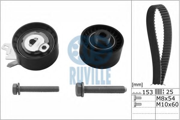 RUVILLE 5597770 Комплект ремня ГРМ для PEUGEOT 407 (Пежо 407) RUVILLE 5597770 Комплект ремня ГРМ для PEUGEOT 407 (Пежо 407)