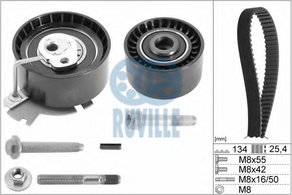 RUVILLE 5663870 Комплект ремня ГРМ для PEUGEOT 207 (Пежо 207) RUVILLE 5663870 Комплект ремня ГРМ для PEUGEOT 207 (Пежо 207)
