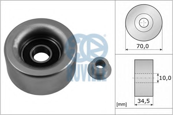 RUVILLE 56967 Паразитный ведущий ролик, поликлиновой ремень для TOYOTA ESTIMA (Тойота/тоета Эстима) RUVILLE 56967 Паразитный ведущий ролик, поликлиновой ремень для TOYOTA ESTIMA (Тойота/тоета Эстима)