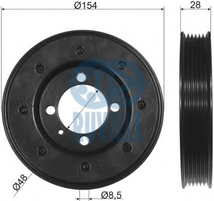 RUVILLE 515303 Ременный шкив, коленчатый вал для OPEL ASTRA A (Опель Астра а) RUVILLE 515303 Ременный шкив, коленчатый вал для OPEL ASTRA A (Опель Астра а)