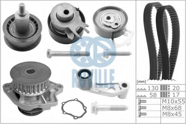 RUVILLE 55456701 Комплект ремня ГРМ для VOLKSWAGEN RABBIT V (Фольксваген Раббит v) RUVILLE 55456701 Комплект ремня ГРМ для VOLKSWAGEN RABBIT V (Фольксваген Раббит v)
