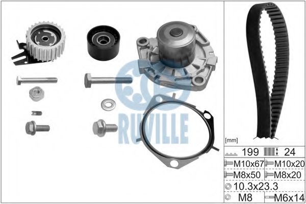 RUVILLE 56036711 Комплект ремня ГРМ для OPEL ASTRA J (Опель Астра джи) RUVILLE 56036711 Комплект ремня ГРМ для OPEL ASTRA J (Опель Астра джи)