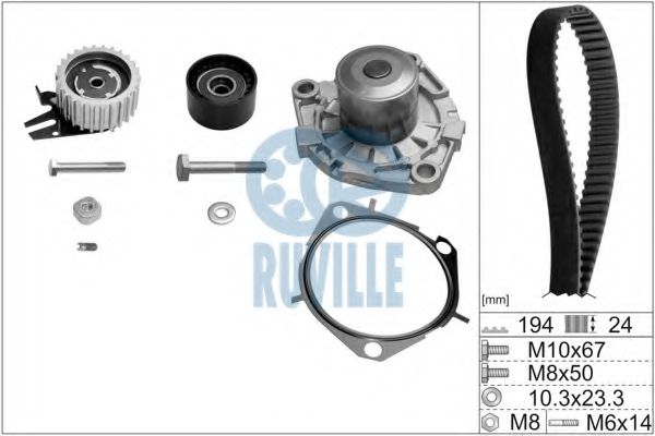 RUVILLE 56036701 Комплект ремня ГРМ для FIAT RITMO III (Фиат Ритмо 3) RUVILLE 56036701 Комплект ремня ГРМ для FIAT RITMO III (Фиат Ритмо 3)