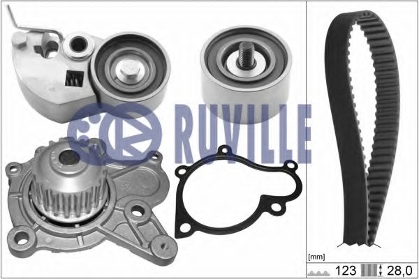 RUVILLE 58432701 Комплект ремня ГРМ для KIA LOTZE (Киа Лотзэ) RUVILLE 58432701 Комплект ремня ГРМ для KIA LOTZE (Киа Лотзэ)