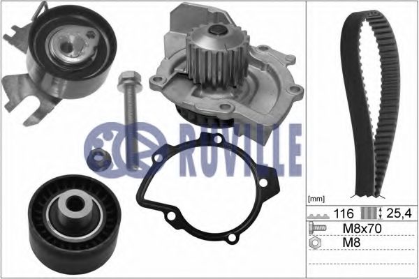 RUVILLE 56658701 Комплект ремня ГРМ для FORD S-MAX (Форд S макс) RUVILLE 56658701 Комплект ремня ГРМ для FORD S-MAX (Форд S макс)