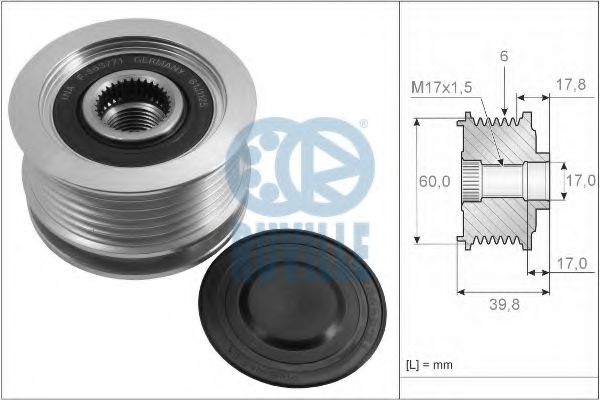 RUVILLE 57362 Механизм свободного хода генератора для PEUGEOT 4008 (Пежо 4008) RUVILLE 57362 Механизм свободного хода генератора для PEUGEOT 4008 (Пежо 4008)