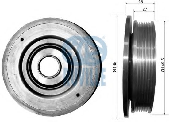 RUVILLE 515513 Ременный шкив, коленчатый вал для RENAULT AVANTIME (Рено Аvантимэ) RUVILLE 515513 Ременный шкив, коленчатый вал для RENAULT AVANTIME (Рено Аvантимэ)
