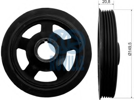 RUVILLE 518400 Ременный шкив, коленчатый вал для HYUNDAI LAVITA (Хендай Лаvита) RUVILLE 518400 Ременный шкив, коленчатый вал для HYUNDAI LAVITA (Хендай Лаvита)