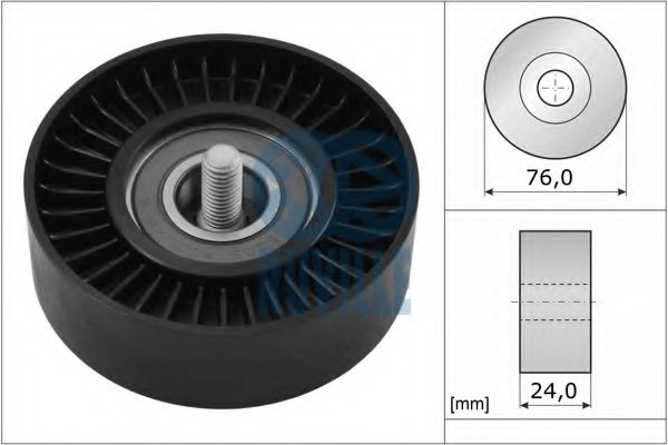 RUVILLE 56551 Паразитный ведущий ролик, поликлиновой ремень для VOLVO S80 II (Вольво S80 2) RUVILLE 56551 Паразитный ведущий ролик, поликлиновой ремень для VOLVO S80 II (Вольво S80 2)