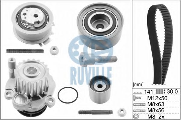 RUVILLE 55766711 Комплект ремня ГРМ для VOLKSWAGEN RABBIT V (Фольксваген Раббит v) RUVILLE 55766711 Комплект ремня ГРМ для VOLKSWAGEN RABBIT V (Фольксваген Раббит v)