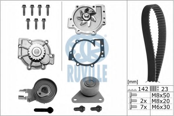RUVILLE 56536701 Комплект ремня ГРМ для VOLVO S60 I (Вольво S60 1) RUVILLE 56536701 Комплект ремня ГРМ для VOLVO S60 I (Вольво S60 1)