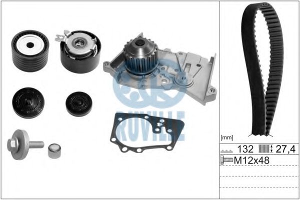 RUVILLE 55566711 Комплект ремня ГРМ для RENAULT MEGANE II (Рено Меган 2) RUVILLE 55566711 Комплект ремня ГРМ для RENAULT MEGANE II (Рено Меган 2)