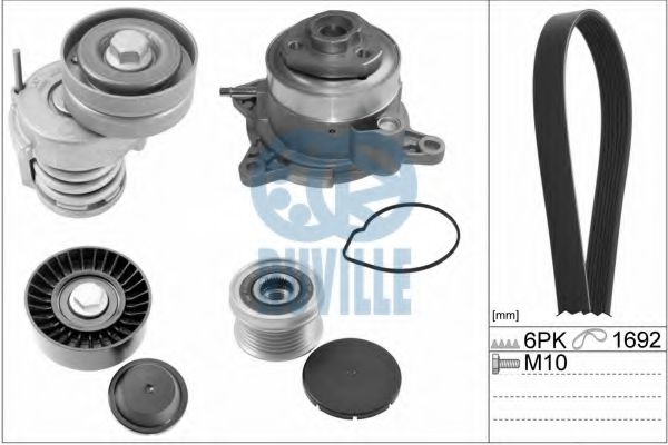 RUVILLE 55778801 Водяной насос + комплект ручейковых ремней для SKODA ROOMSTER (Шкода Румстер) RUVILLE 55778801 Водяной насос + комплект ручейковых ремней для SKODA ROOMSTER (Шкода Румстер)