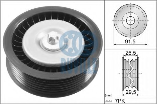 RUVILLE 57537 Паразитный ведущий ролик, поликлиновой ремень для MERCEDES-BENZ GLE (Мэрcэдэс-бэнз Глэ) RUVILLE 57537 Паразитный ведущий ролик, поликлиновой ремень для MERCEDES-BENZ GLE (Мэрcэдэс-бэнз Глэ)
