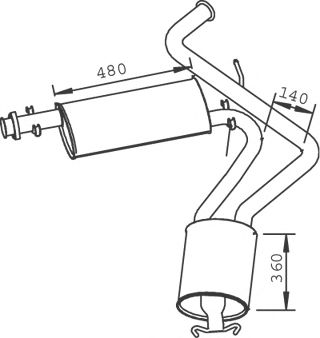 DINEX 33320 Средний конечный глушитель ОГ для CITROëN (Cитроëн) DINEX 33320 Средний конечный глушитель ОГ для CITROëN (Cитроëн)