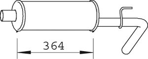 DINEX 66312 Глушитель выхлопных газов конечный для RENAULT TRAFIC (Рено Трафик) DINEX 66312 Глушитель выхлопных газов конечный для RENAULT TRAFIC (Рено Трафик)