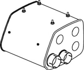 DINEX 49376 Средний конечный глушитель ОГ для MAN F 2000 (Ман Ф 2000) DINEX 49376 Средний конечный глушитель ОГ для MAN F 2000 (Ман Ф 2000)