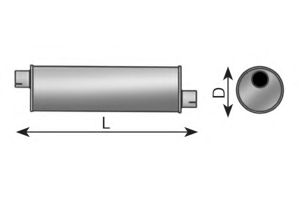 DINEX 21327 Средний конечный глушитель ОГ для DAF SB (Даф Сб) DINEX 21327 Средний конечный глушитель ОГ для DAF SB (Даф Сб)