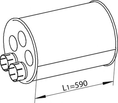DINEX 47326 Средний конечный глушитель ОГ для MAN LION S CITY (Ман Лион с cитъ) DINEX 47326 Средний конечный глушитель ОГ для MAN LION S CITY (Ман Лион с cитъ)