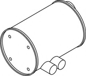 DINEX 21385 Средний конечный глушитель ОГ для DAF SB (Даф Сб) DINEX 21385 Средний конечный глушитель ОГ для DAF SB (Даф Сб)