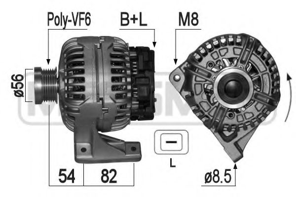 ERA 209055 Генератор для VOLVO S60 I (Вольво S60 1) ERA 209055 Генератор для VOLVO S60 I (Вольво S60 1)