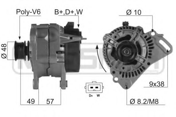 ERA 210030 Генератор для VOLKSWAGEN POLO (Фольксваген Поло) ERA 210030 Генератор для VOLKSWAGEN POLO (Фольксваген Поло)