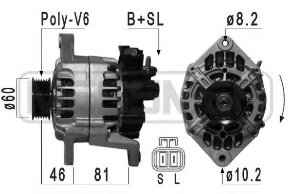 ERA 210046 Генератор для NISSAN (Ниссан) ERA 210046 Генератор для NISSAN (Ниссан)
