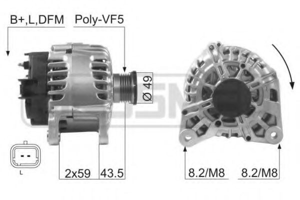ERA 210056 Генератор для NISSAN KUBISTAR (Ниссан Кубистар) ERA 210056 Генератор для NISSAN KUBISTAR (Ниссан Кубистар)