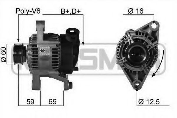 ERA 210132 Генератор для FIAT PALIO (Фиат Палио) ERA 210132 Генератор для FIAT PALIO (Фиат Палио)