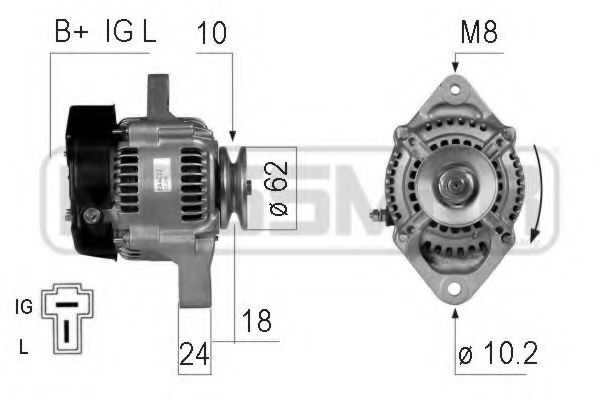 ERA 210148 Генератор для DAIHATSU CHARADE II (Дайхатсу Чарадэ 2) ERA 210148 Генератор для DAIHATSU CHARADE II (Дайхатсу Чарадэ 2)