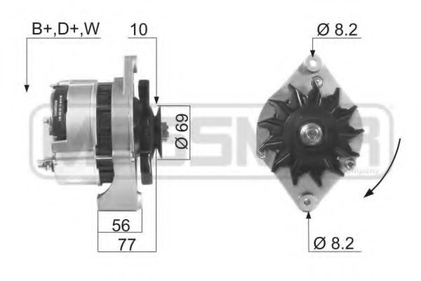 ERA 210156 Генератор для OPEL ASCONA B (Опель Асcона б) ERA 210156 Генератор для OPEL ASCONA B (Опель Асcона б)