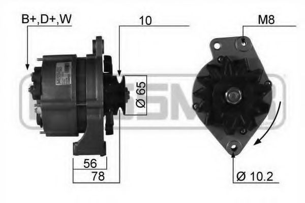 ERA 210176 Генератор для VOLKSWAGEN POLO (Фольксваген Поло) ERA 210176 Генератор для VOLKSWAGEN POLO (Фольксваген Поло)