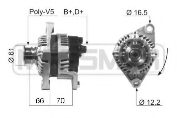 ERA 210254 Генератор для FIAT PALIO (Фиат Палио) ERA 210254 Генератор для FIAT PALIO (Фиат Палио)