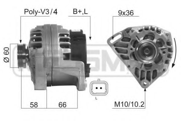 ERA 210286 Генератор для RENAULT THALIA I (Рено Тхалиа и) ERA 210286 Генератор для RENAULT THALIA I (Рено Тхалиа и)