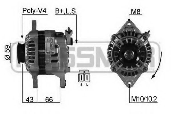 ERA 210373 Генератор для KIA (Киа) ERA 210373 Генератор для KIA (Киа)