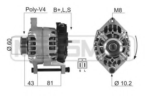 ERA 210391 Генератор для NISSAN (Ниссан) ERA 210391 Генератор для NISSAN (Ниссан)