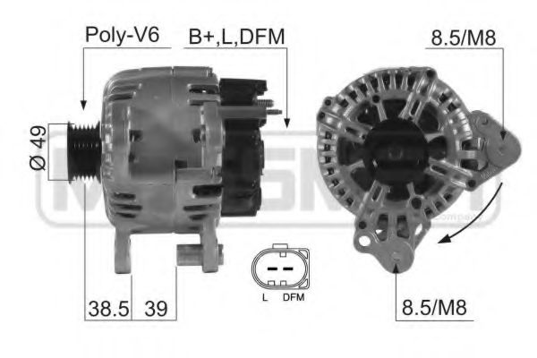 ERA 210544 Генератор для SEAT IBIZA V (Сеат Ибица 5) ERA 210544 Генератор для SEAT IBIZA V (Сеат Ибица 5)