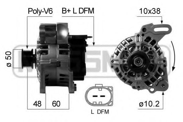 ERA 210671 Генератор для VOLKSWAGEN LUPO (Фольксваген Лупо) ERA 210671 Генератор для VOLKSWAGEN LUPO (Фольксваген Лупо)