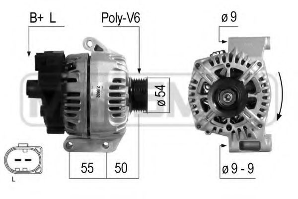 ERA 210692 Генератор для ALFA ROMEO MITO (Альфа ромео Мито) ERA 210692 Генератор для ALFA ROMEO MITO (Альфа ромео Мито)