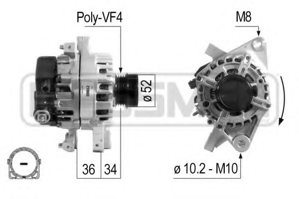 ERA 210693 Генератор для TOYOTA VITZ (Тойота/тоета Vитз) ERA 210693 Генератор для TOYOTA VITZ (Тойота/тоета Vитз)
