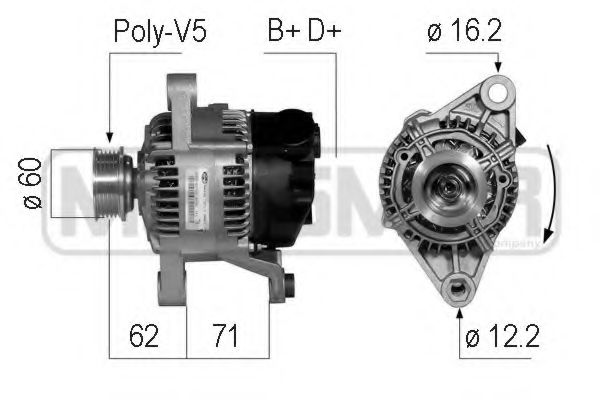 ERA 210741 Генератор для FIAT BRAVA (Фиат Брава) ERA 210741 Генератор для FIAT BRAVA (Фиат Брава)