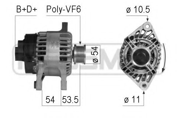 ERA 210751 Генератор для LANCIA MUSA (Лансиа/лянча Муса) ERA 210751 Генератор для LANCIA MUSA (Лансиа/лянча Муса)