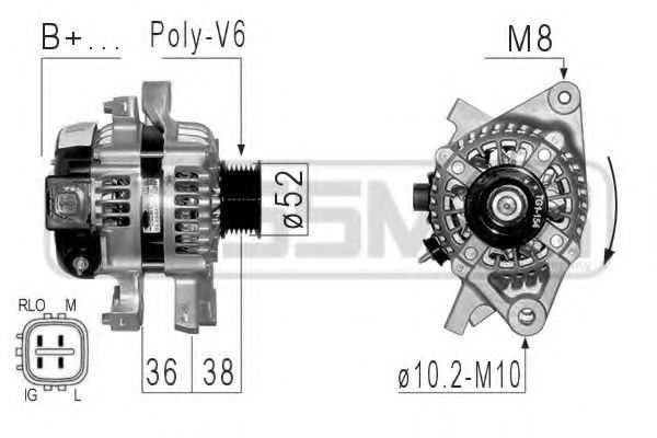 ERA 210840 Генератор для TOYOTA YARIS (Тойота/тоета Ярис) ERA 210840 Генератор для TOYOTA YARIS (Тойота/тоета Ярис)