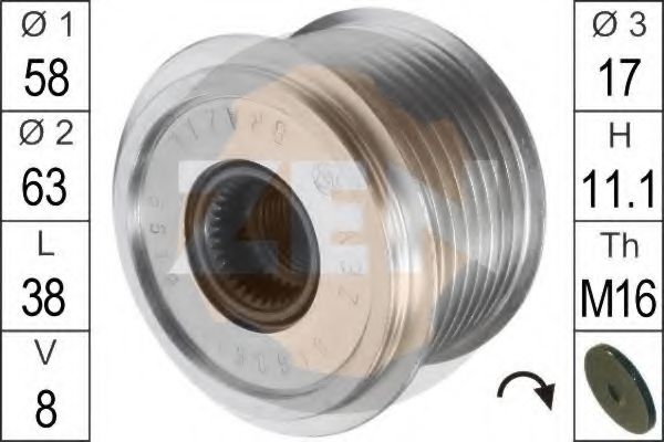 ERA 219096 Механизм свободного хода генератора для PORSCHE CAYMAN (Порше Cаъман) ERA 219096 Механизм свободного хода генератора для PORSCHE CAYMAN (Порше Cаъман)